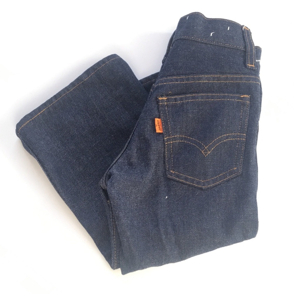 1970s LEVIS BIG E Orange Tab Kids Vintage Bell Bottoms